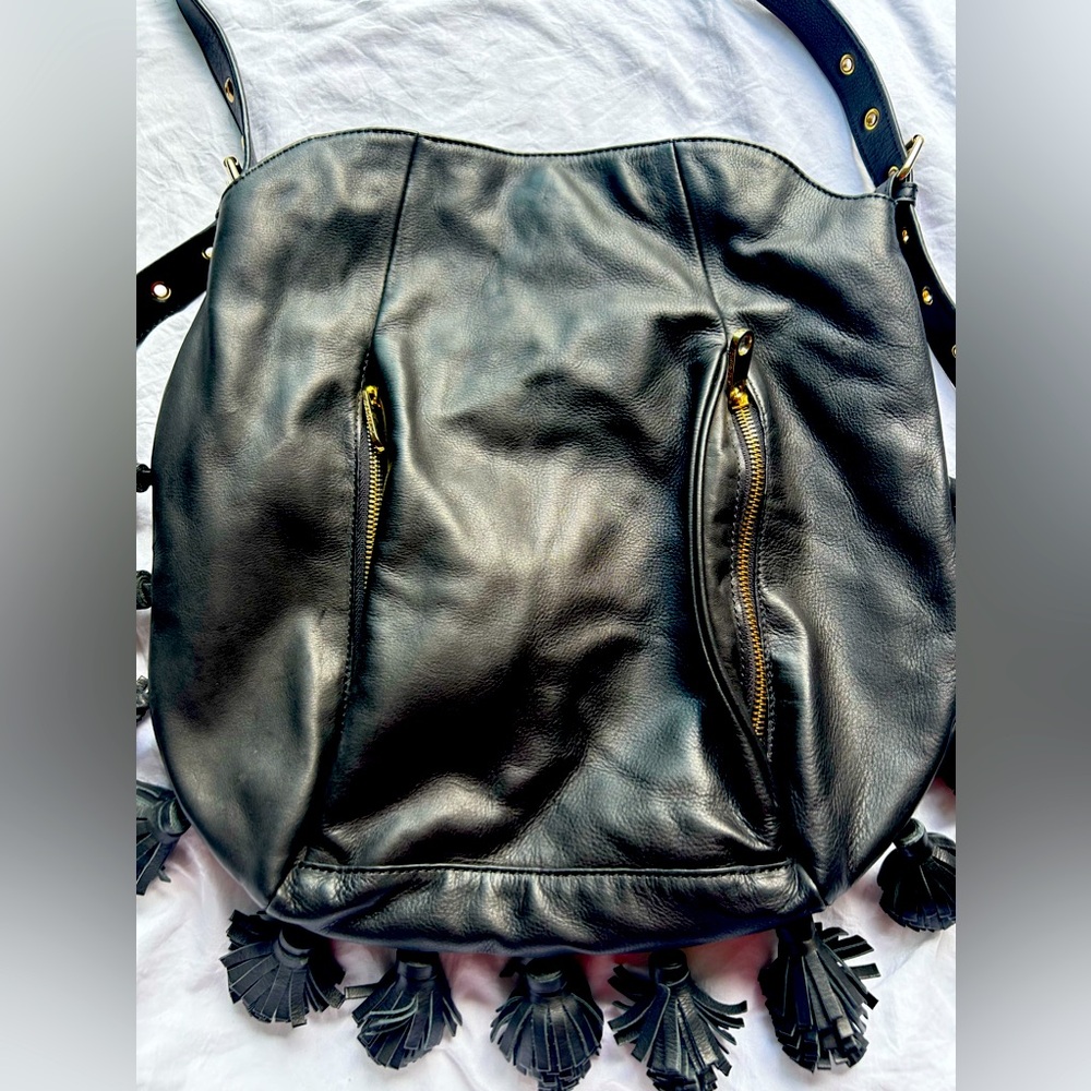 New Cynthia Rowley Black tassel purse